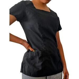 greys anatomy scrub top black size small women